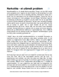 Narkotika – et utbredt problem
