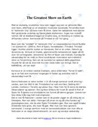 The Greatest Show on Earth