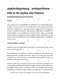 Jødeforfølgelseog antisemittisme