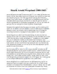 Henrik Arnold Wergeland (1808|1845)