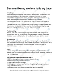 Sammenlikning mellom Italia og Laos