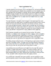 “Don’t Look Behind You” | Lois Duncan