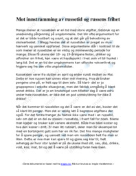 Mot innstramming av russetid og russens frihet