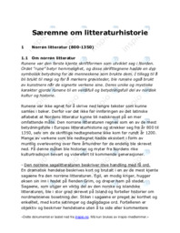 Særemne om litteraturhistorie