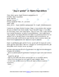 “Jeg er genial” av Bjørn Ingvaldsen