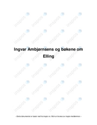 Ingvar Ambjørnsens og bøkene om Elling