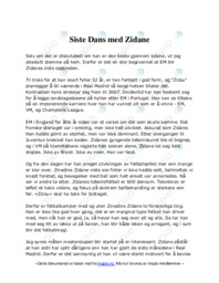 Siste Dans med Zidane