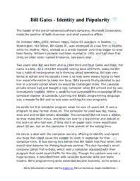 Bill Gates | Identity and Popularity