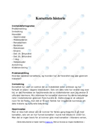 Korsettets historie
