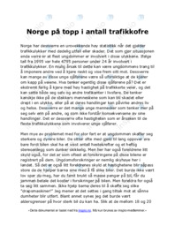 Norge på topp i antall trafikkofre