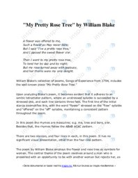 “My Pretty Rose Tree” by William Blake