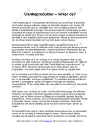Slankeprodukter – virker de