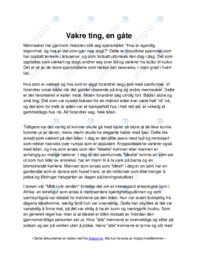 Vakre ting, en gåte