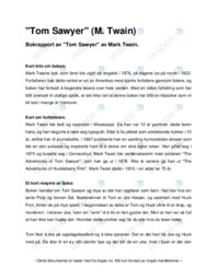 “Tom Sawyer” (M. Twain)
