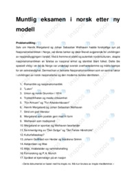 Muntlig eksamen i norsk etter ny modell