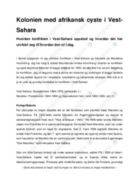 Kolonien med afrikansk cyste i Vest-Sahara