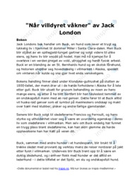 Når villdyret våkner av Jack London