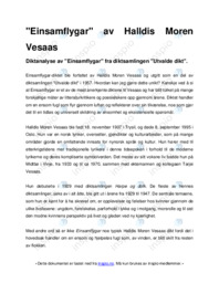 “Einsamflygar” av Halldis Moren Vesaas