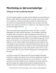 Påvirkning av det overnaturlige