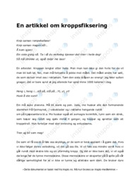 En artikkel om kroppsfiksering