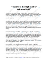 Stående | Rettighet eller Kriminalitet
