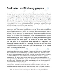 Svakheter  av Simba og gaupas
