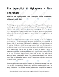Fra jagerpilot til flykaptein – Finn Thorsager