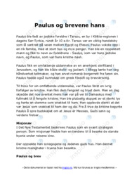 Paulus og brevene hans