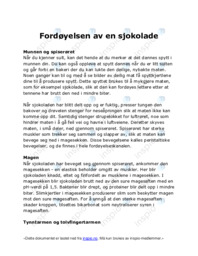 Fordøyelsen av en sjokolade