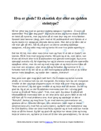 Hva er glede? Et eksotisk dyr eller en sjelden steintype?