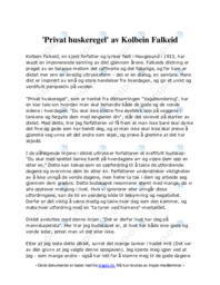 ‘Privat huskeregel’ av Kolbein Falkeid