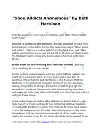 “Shoe Addicts Anonymous” | Beth Harbison