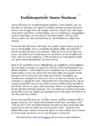 Forfatterportrett Snorre Sturlason