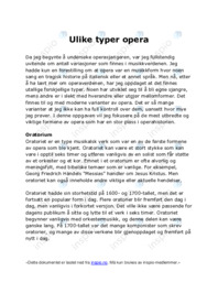 Ulike typer opera