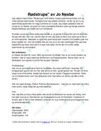 Rødstrupe  av Jo Nesbø