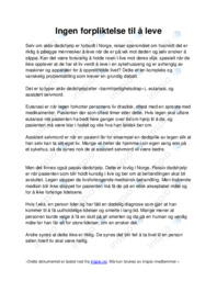 Ingen forpliktelse til å leve