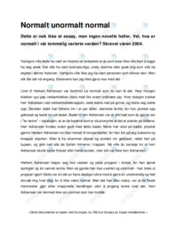 Normalt unormalt normal