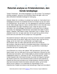 Retorisk analyse av Kristendommen, den tiende landeplage