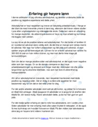 Erfaring gir høyere lønn