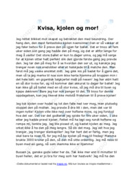 Kvisa, kjolen og mor
