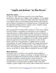 Angels and demons by Dan Brown