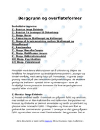 Berggrunn og overflateformer