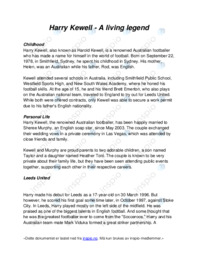 Harry Kewell | A living legend