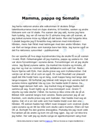 Mamma, pappa og Somalia