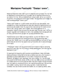 Marianne Fastvold Dame i svev