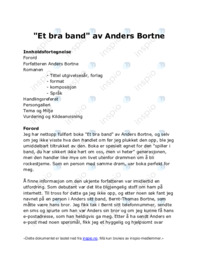 “Et bra band” | Anders Bortne