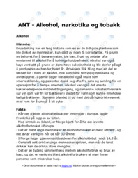 Alkohol, narkotika og tobakk
