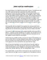 Intet nytt fra vestfronten