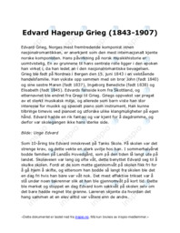 Edvard Hagerup Grieg | 1843-1907