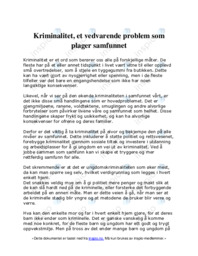 Kriminalitet, et vedvarende problem som plager samfunnet